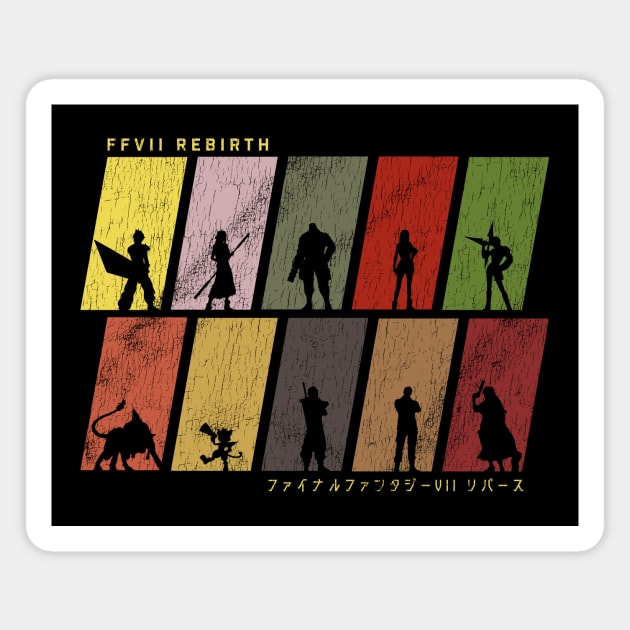 FFVII Rebirth Character Silhouettes Magnet by StebopDesigns